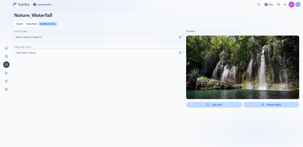 Additional Files tab: Add Subtitles/Captions, Add Audio Tracks